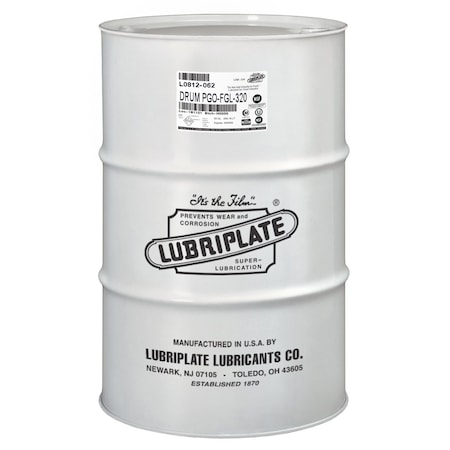 Lubriplate Pgo Fgl-320, Drum, H-1/Food Grade, Synthetic Polyalkylene Glycol Iso-320 Gear Fluid L0812-062